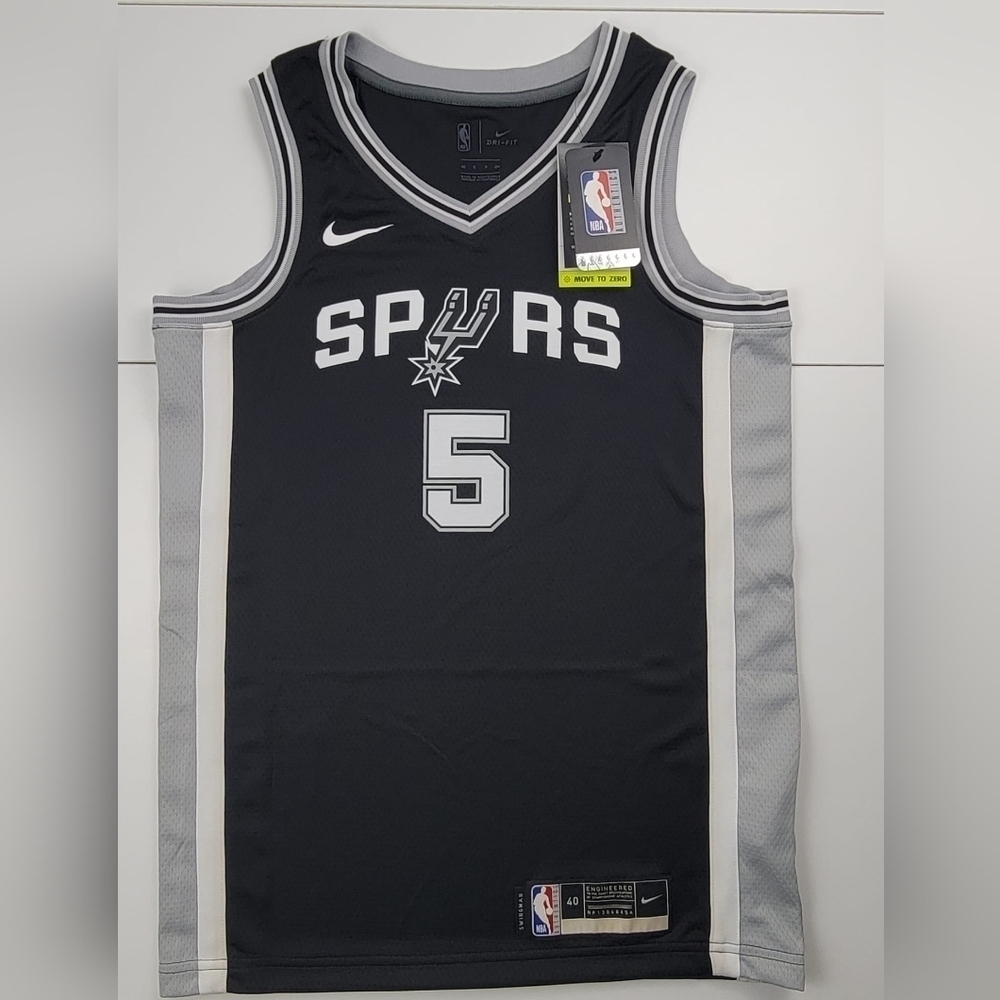 Nike San Antonio Spurs Dejounte Murray Swingman NBA Jersey CW3682-013 Size M New